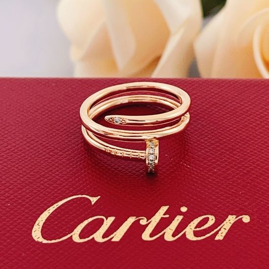 Cartier Rose Gold Nail Design Stylish Ring