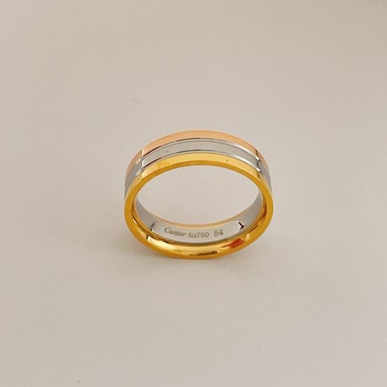 Cartier Tri Color Mixed Metal Fashion Ring