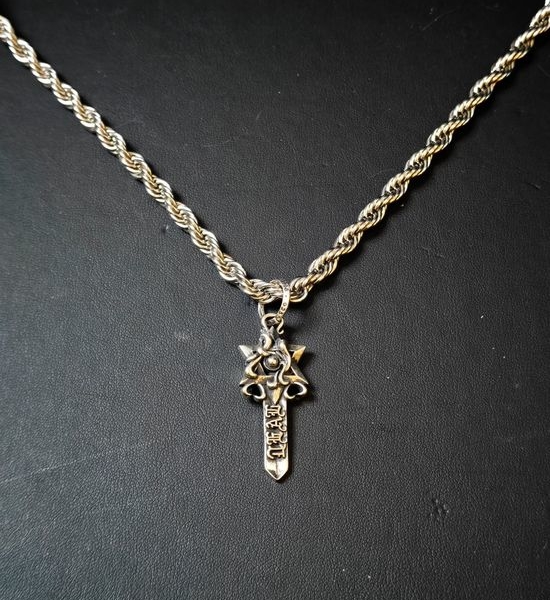 Chrome Hearts Vintage Hexagram Sword Pendant Necklace