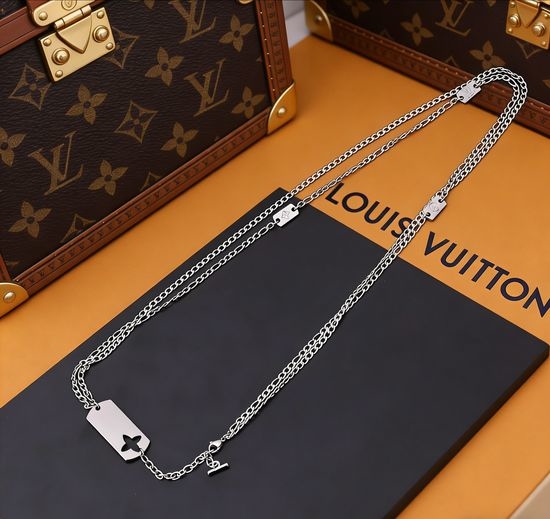 Louis Vuitton LV Double Layer Titanium Steel Necklace