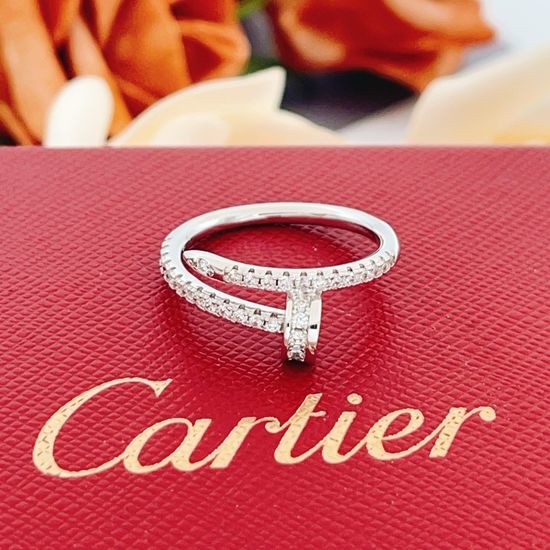 Cartier Silver Diamond Nail Ring