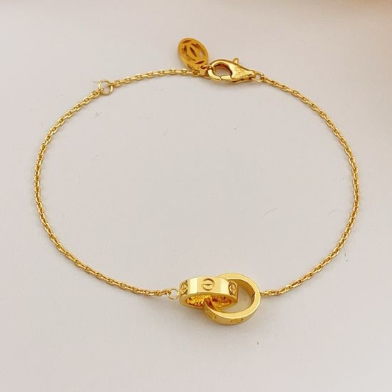 Cartier Gold Double Loop Buckle Bracelet