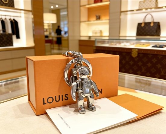 Louis Vuitton LV Astronaut Shape Metal Keychain Pendant