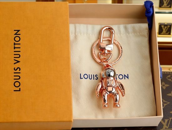 Louis Vuitton LV Astronaut Shape Metal Keychain Pendant
