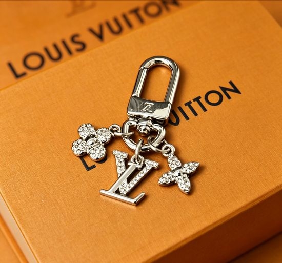 Louis Vuitton LV Rhinestone Decorated Keychain Bag Accessory