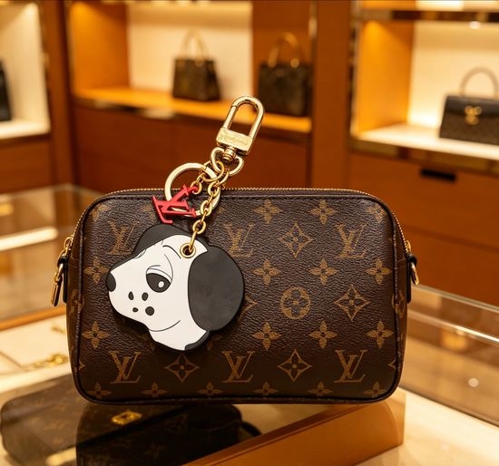 Louis Vuitton LV Cute Animal Pendant Keychain Metal Chain