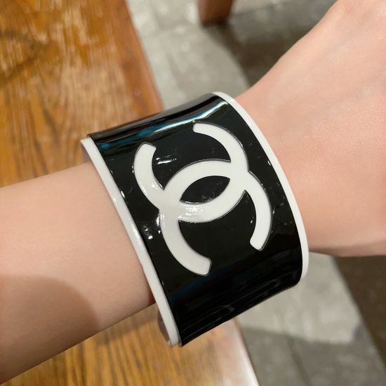 Chanel Classic Wide Acrylic Bangle