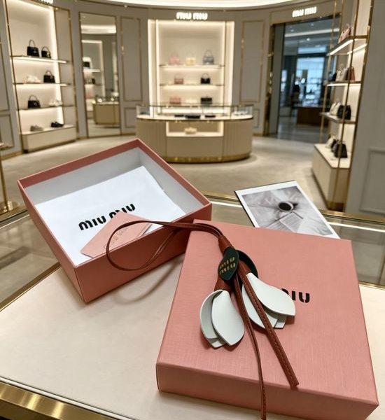 Miu Miu 3D Tulip Leather Bag Key Charm