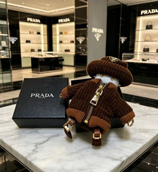 Prada Knitted Doll Bag Hanger Accessory