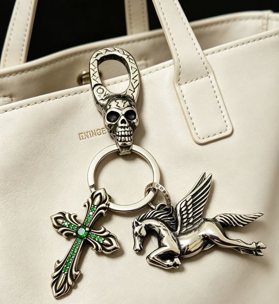Chrome Hearts Sword Cross Pegasus Pendant Keychain