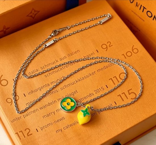 Louis Vuitton LV Lemon Shape Pendant Adjustable Necklace