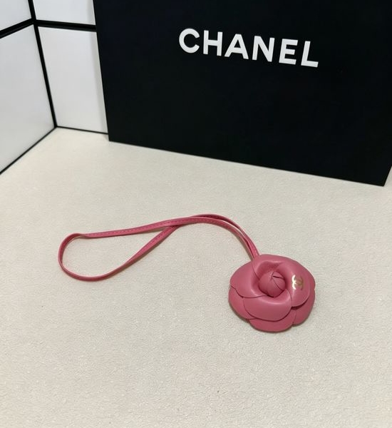 Chanel Camellia Leather Bag Charm Accessories