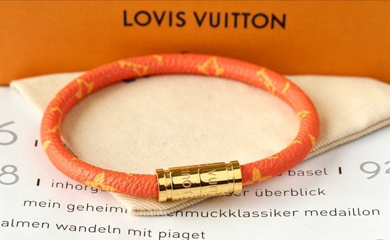 Louis Vuitton LV Orange Print Magnetic Clasp Bangle