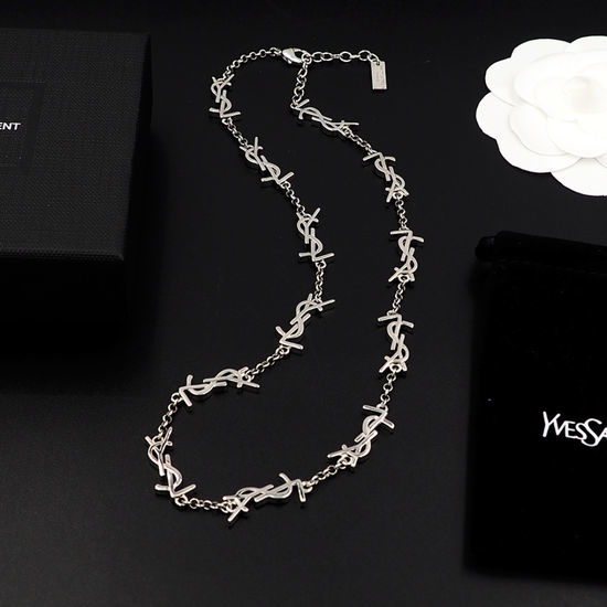 Yves Saint Laurent YSL Letter Pendant Necklace