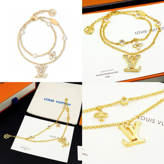 Louis Vuitton LV Crystal Flower Letter Bracelet