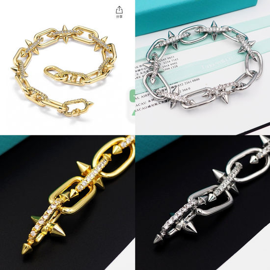 Tiffany & Co. Full Diamond Wavy Chain Bracelet