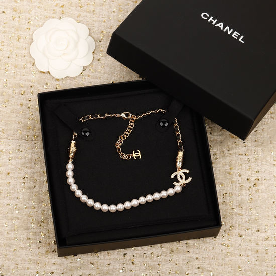 Chanel Rhinestone Choker Necklace Premium Quality