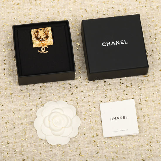 Chanel Vintage Lion Brooch Classic Jewelry