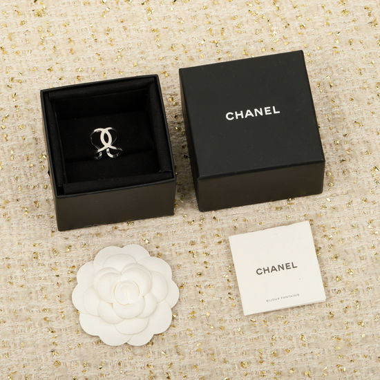 Chanel Hollow Out Logo Design Ring
