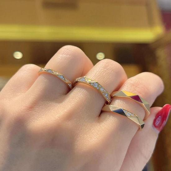 Graff Diamond Couple Rings Geometric Facet Design