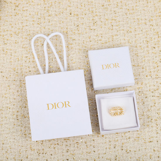 Christian Dior CD Pearl Decor Brooch Elegant Accessory