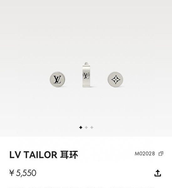 Louis Vuitton LV Classic Engraved Earrings