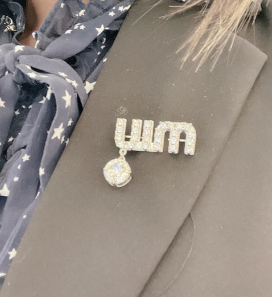 Miu Miu Single Diamond Brooch Exquisite Premium Jewelry