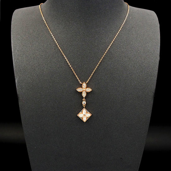 Louis Vuitton LV Diamond Shell Pendant Necklace