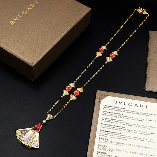 Bvlgari Fan Shape Pendant Necklace