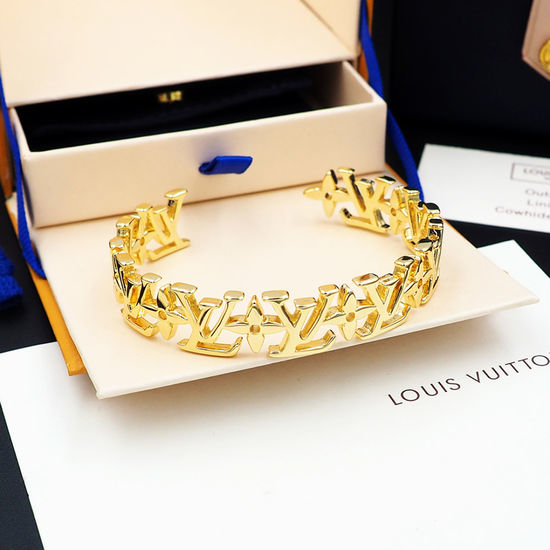 Louis Vuitton LV Floral Letter C Shaped Bangle