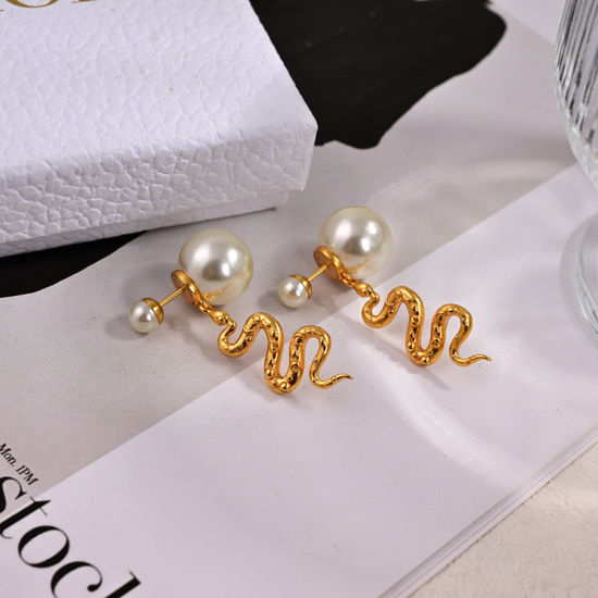 Christian Dior CD Metal Letter Fashion Trendy Earrings