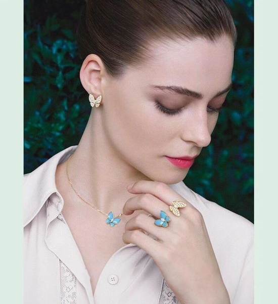 Van Cleef & Arpels VCA Turquoise Butterfly Ring