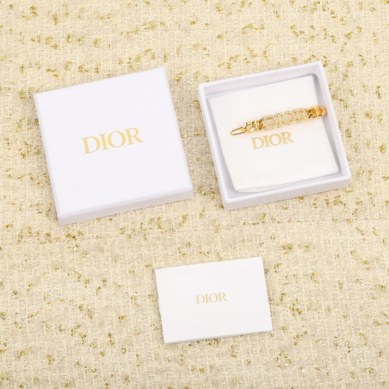 Christian Dior CD Chain Letter Decorative Hair Clip