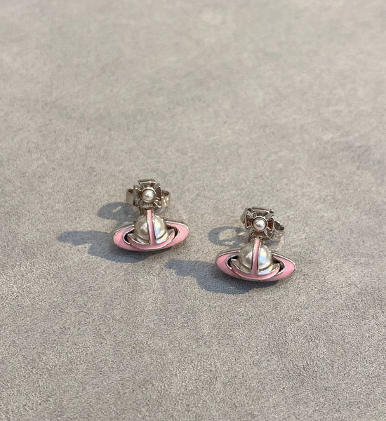 Vivienne Westhood Enamel Planet Shape Drop Earrings