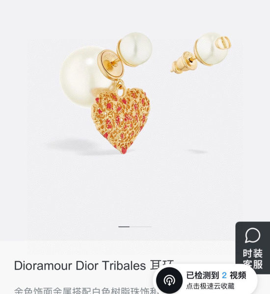 Christian Dior CD Necklace and Earrings Jewelry Set