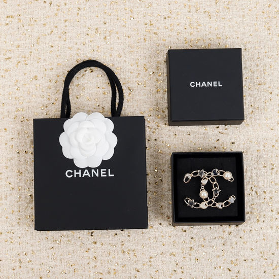 Chanel Exquisite Enamel Moon Star Brooch