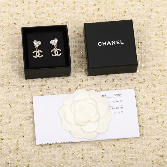 Vivienne Westhood Chic Double C Heart Earrings with Swarovski