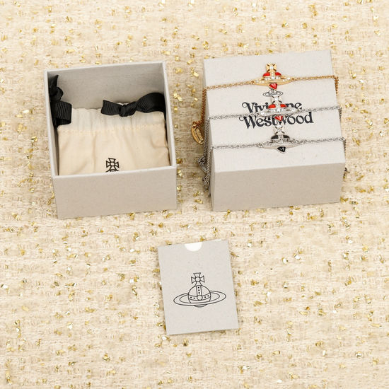 Vivienne Westhood Rhinestone Enamel Planet Shape Bracelet
