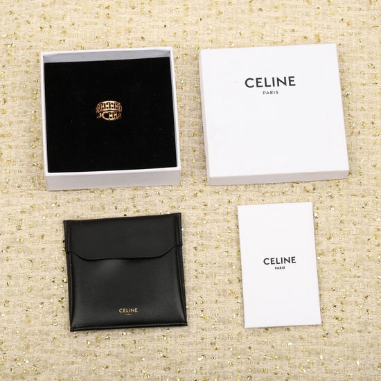 Celine Classic Engraved Logo Vintage Ring