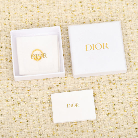 Christian Dior CD Bee Decorated Adjustable Ring