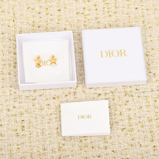 Christian Dior CD Asymmetric Star Stud Earrings
