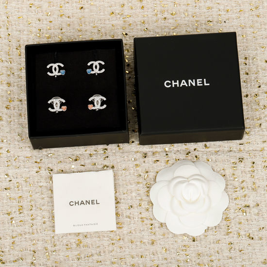 Chanel Pink Heart Clip-on Earrings