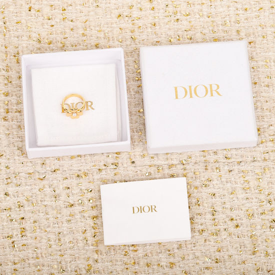 Christian Dior CD Classic Letter Design Delicate Ring