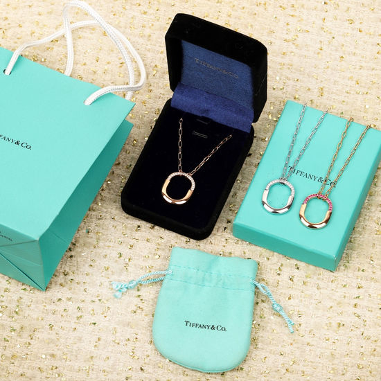 Fendi Pink Sapphire Rose Gold Lock Necklace