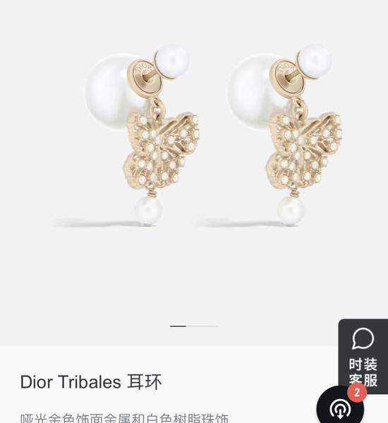 Christian Dior CD Butterfly Earrings Elegant Jewelry