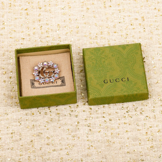 Gucci Crystal Decorated Brooch