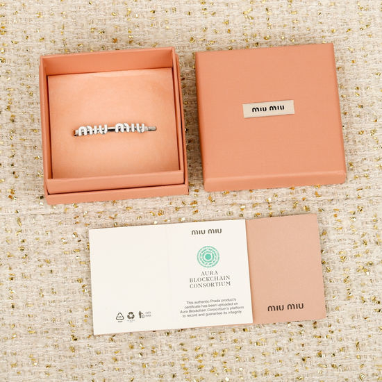 Miu Miu Sparkling Hair Clip for Elegant Outfits