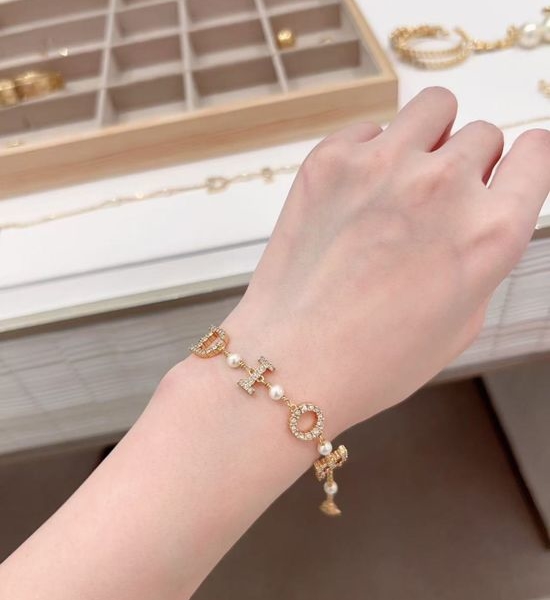 Christian Dior CD Rhinestone Star Bracelet Elegant Design