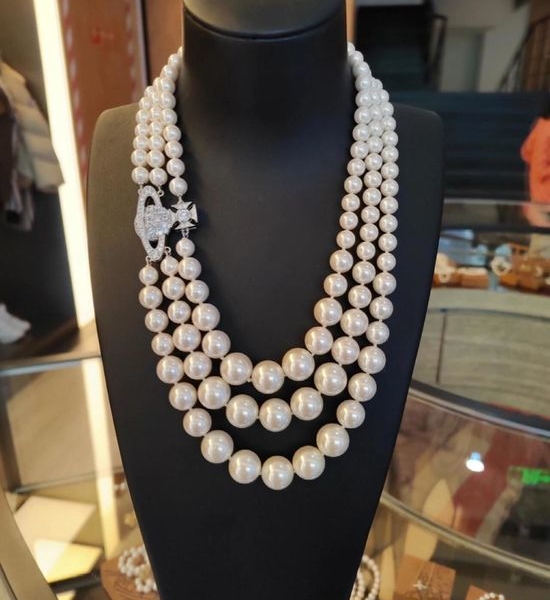 Vivienne Westhood Three Layer Pearl Necklace