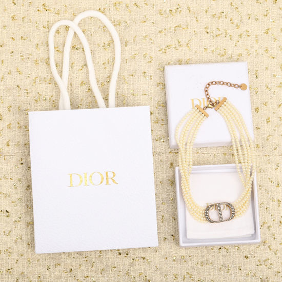 Christian Dior CD Five-Layer Pearl Chain Jewelry Set